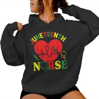 Junenth Nurse Groovy Retro African Scrub Top Black Women Women Hoodie - Thegiftio UK