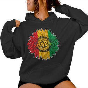 Junenth Sunflower African American Junenth Women Hoodie - Monsterry CA
