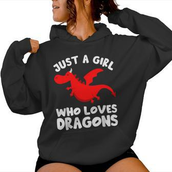Just A Girl Who Loves Dragons Welsh Dragon From Wales Women Hoodie - Thegiftio UK