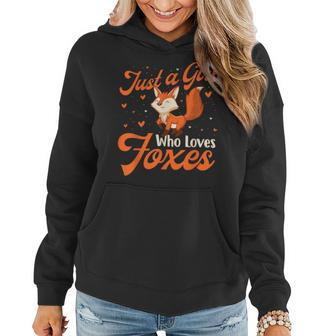 Just A Girl Who Loves Foxes Fox Lover Zookeeper Women Hoodie - Monsterry AU