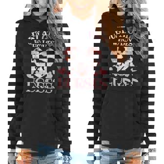 Just A Girl Who Loves Horses Horseback Riding Horse Lover Women Hoodie - Thegiftio