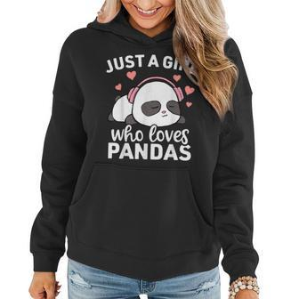 Just A Girl Who Loves Pandas Cute Kawaii Panda Girls Women Hoodie | Mazezy
