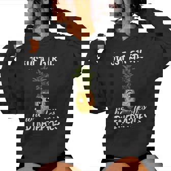 Just A Girl Who Loves Pineapples Clothes Pineapple Women Hoodie - Thegiftio UK
