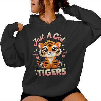 Just A Girl Who Loves Tigers Women Hoodie - Seseable