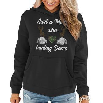 Just A Mom Who Hunting Deers Season Hunt Antlers Hunter Women Hoodie - Monsterry UK