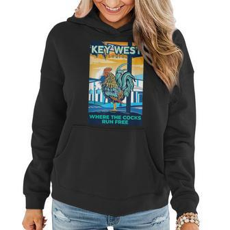 Key West Florida Rooster Where The Chicken Run Free Women Hoodie - Monsterry AU
