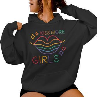 Kiss More Girls Lgbt Cute Lesbian Pride Month Women Hoodie - Monsterry UK
