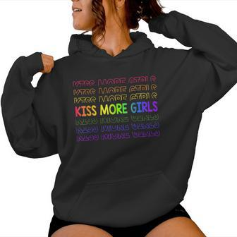 Kiss More Girls Rainbow Gay Pride Lgbt Month Women Hoodie - Monsterry CA