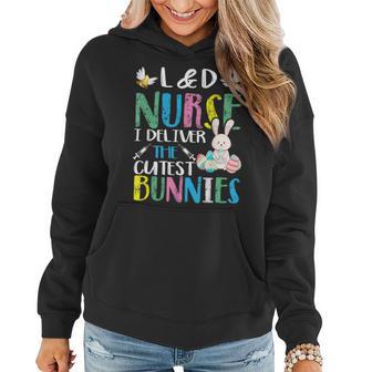 Labor And Delivery Nurse Cutest Bunnies Easter Egg Women Hoodie - Monsterry