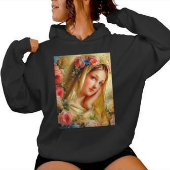 Our Lady Virgin Mary Holy Mary Mother Mary Vintage Women Hoodie - Monsterry