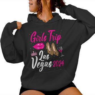 Las Vegas Girls Trip 2024 Leopard Bachelor Birthday Party Women Hoodie - Seseable