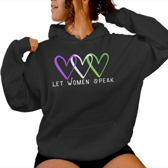 Let Speak Suffragette Heart Motif Feminist Women Hoodie - Thegiftio UK