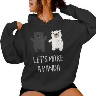 Let's Make A Panda Black Bear Polar Bear Women Hoodie - Monsterry CA