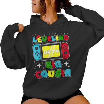 Leveling Up To Big Cousin 2024 Gaming Boys Girls Toddler Women Hoodie - Monsterry