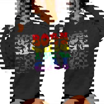 Lgbtq Gay Pride Rainbow Born This Gay Women Hoodie - Thegiftio UK