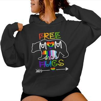 Lgbtq Pride Mama Bear Free Mom Hugs Pride Rainbow Women Hoodie - Seseable