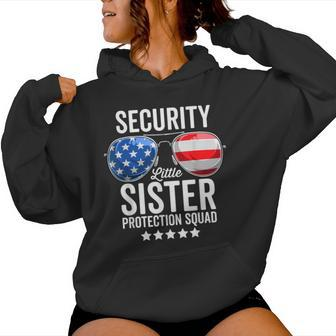 Little Sister Protection Squad Big Brother Security Women Hoodie - Monsterry