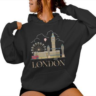 London Souvenir England Vintage City British Uk T- Women Hoodie - Monsterry DE
