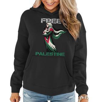 I Love Free Palestine Mother Children Gaza Strip Palestinian Women Hoodie - Monsterry DE