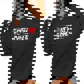 I Love Goth Mommys I Love Goth Girls I Heart Goth Women Hoodie - Thegiftio