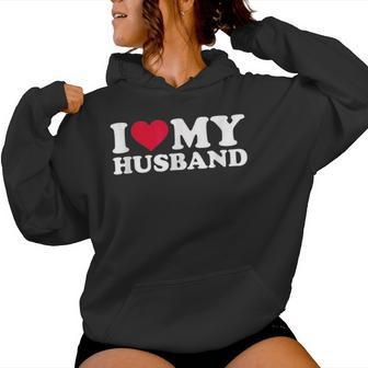 I Love My Husband Red Heart Husbands Women Women Hoodie - Thegiftio UK