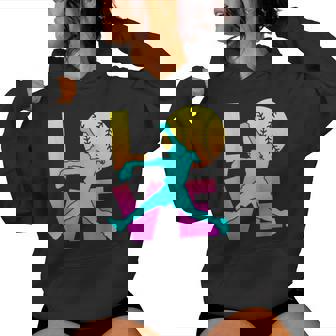 I Love Softball- Pitcher Cute N Girl Women Women Hoodie | Mazezy