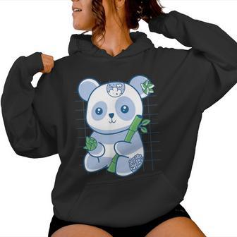 Lovely Panda Bear Women Hoodie - Thegiftio UK
