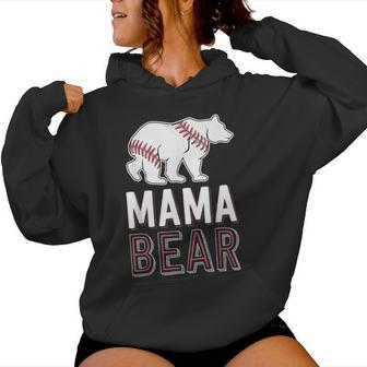 Mama Bear Mom S For Softball Game Women Hoodie - Monsterry DE
