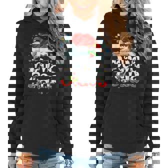 Mama Claus Christmas Lights Santa Hat Pajama Family Matching Women Hoodie | Seseable UK