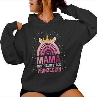 Mama Der Geburtstags Prinzessin Einhorn Kapuzenpullover für Damen - Geschenkecke