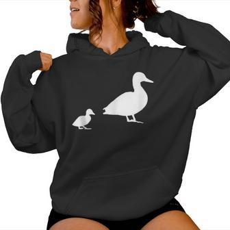 Mama Duck 1 Duckling Animal Family Women Hoodie - Monsterry AU