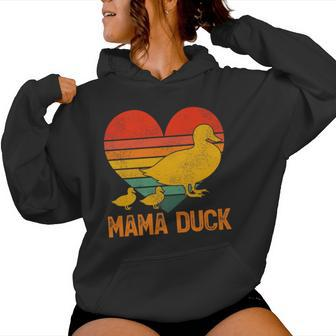 Mama Duck 2 Duckling Mother's Day Duck Mom Women Hoodie - Monsterry