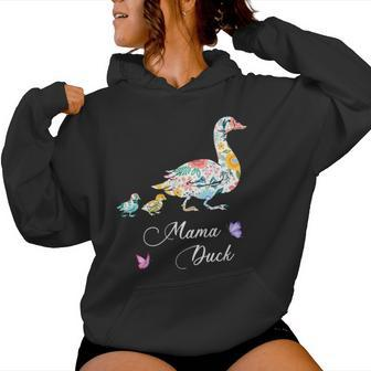 Mama Duck Mother's Day Floral Mom Farmer Farm Women Hoodie - Monsterry UK