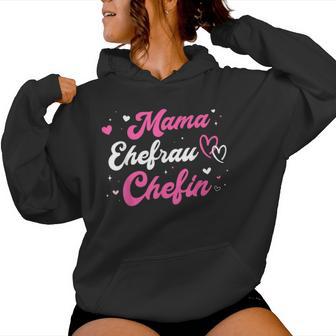 Mama Ehefrau Chefin Für Muttertag Weihnachten Geburtstag Kapuzenpullover für Damen - Geschenkecke