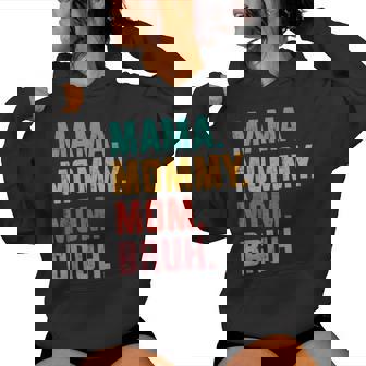 Mama Mommy Mom Bruh Retro For Birthday Christmas Women Hoodie | Mazezy