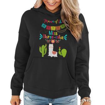 Mama Of Ms Fiesta Three-Esta Girl 3Rd Birthday Mexican Party Women Hoodie - Thegiftio UK