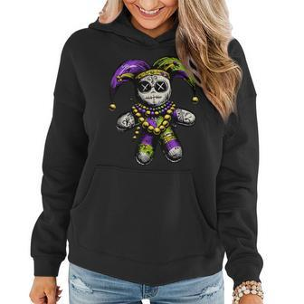 Mardi Gras Witch Doctor Goth Voodoo Doll Costume Women Hoodie - Seseable