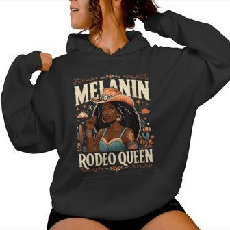 Melanin Rodeo Queen African-American Cowgirl Black Cowgirl Women Hoodie - Monsterry CA