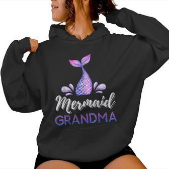 Mermaid Grandma Matching Family Birthday Party Women Hoodie | Mazezy