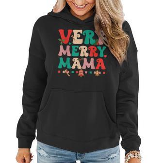 Very Merry Mama Christmas Happy Holiday Noel Tree Family Women Hoodie - Monsterry UK