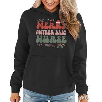 Merry Mother Baby Nurse Christmas Postpartum Nurse Xmas Women Hoodie - Monsterry