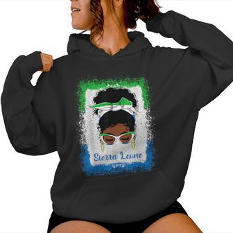 Messy Bun Sierra Leone Flag Woman Girl Women Hoodie - Monsterry UK