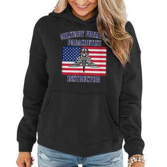 Military Freefall Parachutist Instructor Front Women Hoodie - Monsterry