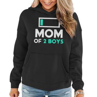 Mom Of 2 Boys From Son To Birthday Women Women Hoodie - Monsterry