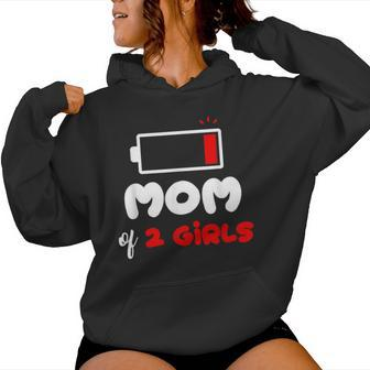 Mom Of 2 Girls 2 Daughters Mommy Of Two Girls Mother Women Hoodie - Monsterry CA