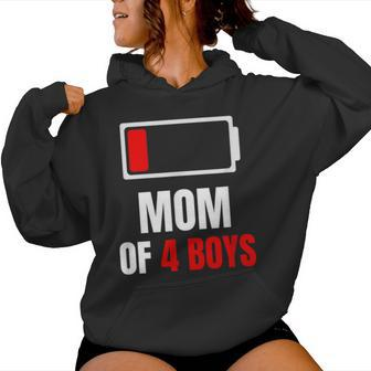 Mom Of 4 Boys Son For Women Hoodie - Seseable