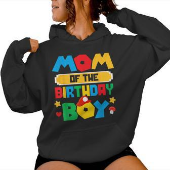 Mom Of The Birthday Boy Game Gaming Mom And Dad Family Women Hoodie - Seseable