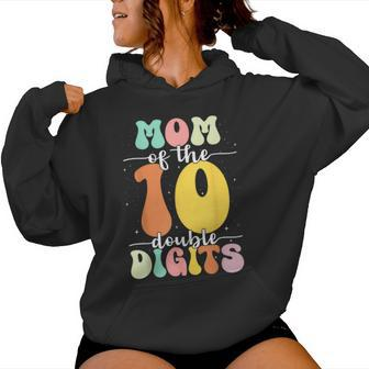 Mom Of The Birthday Girl Boy Double Digits 10Th Birthday Women Hoodie - Seseable