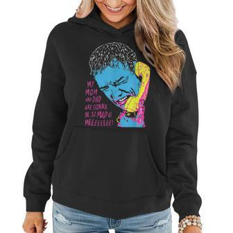 Mom And Dad Mad At Me Scream Women Hoodie - Seseable