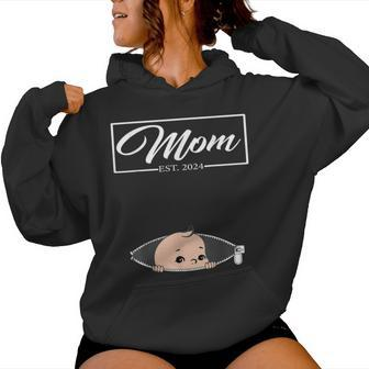 Mom Est 2024 Promoted To Mom 2024 Mother 2024 New Mom 2024 Women Hoodie - Seseable